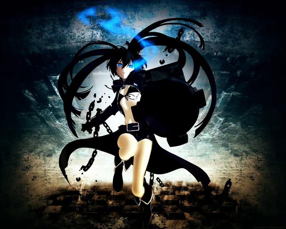 Wallpaper anime Black Rock Shooter beresolusi tinggi