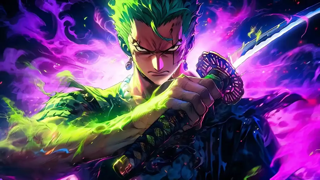 Wallpaper Zoro 4K dari One Piece