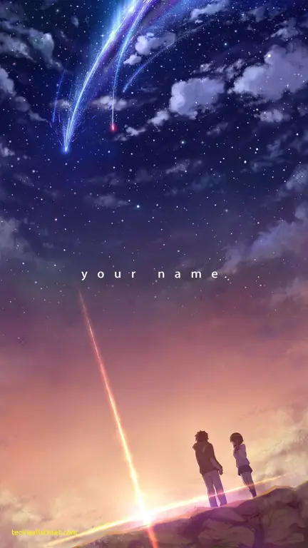 Komet yang menjadi elemen penting dalam cerita Kimi no Na Wa