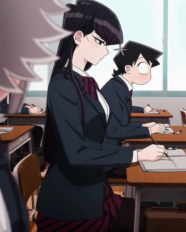 Gambar Komi Shouko dan Tadano Hitohito sedang bersama