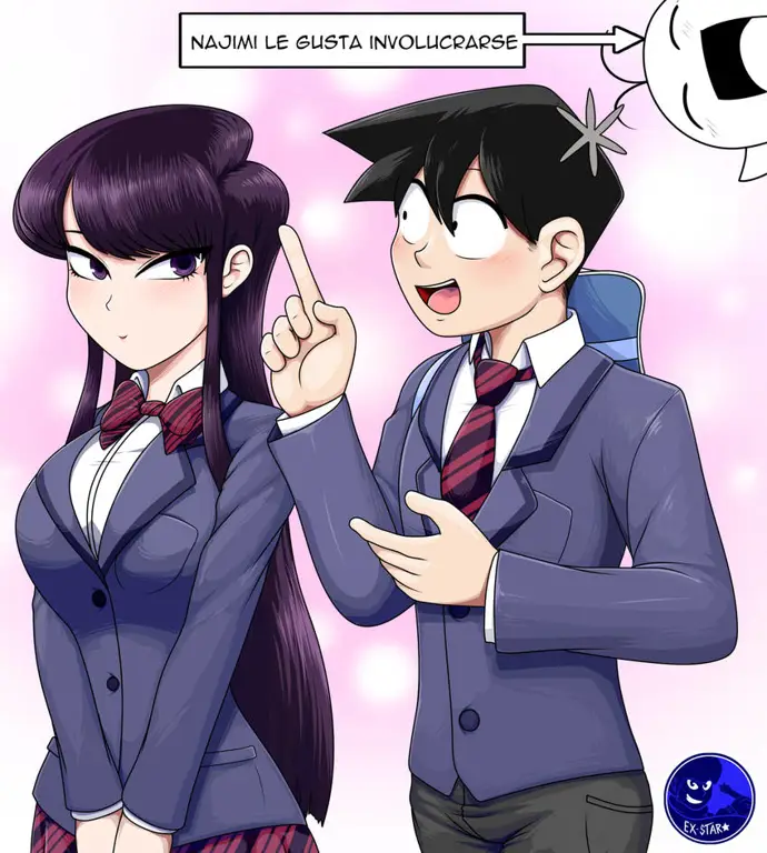 Gambar Komi Shoko dan Tadano Hitohito bersama-sama