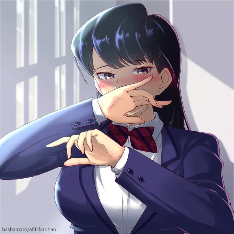 Gambar Komi-san yang pemalu