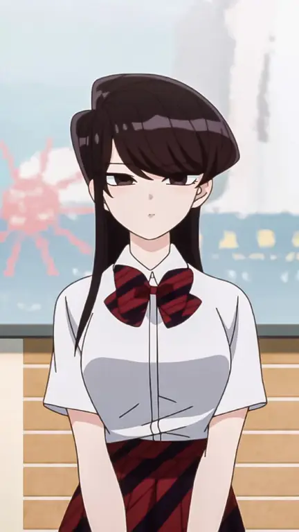 Gambar Komi Shoko dari anime Komi-san wa, Komyushou desu.