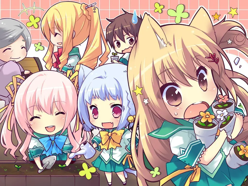 Ilustrasi gadis anime chibi yang lucu