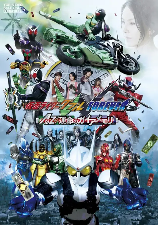 Para penggemar Kamen Rider menonton film bersama