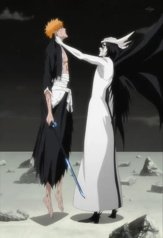 Ulquiorra dan Ichigo dalam adegan Bleach