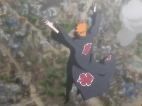 Konoha yang Hancur Kehancuran Konoha oleh Pain