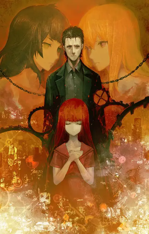 Ilustrasi konsep perjalanan waktu dalam anime Steins;Gate