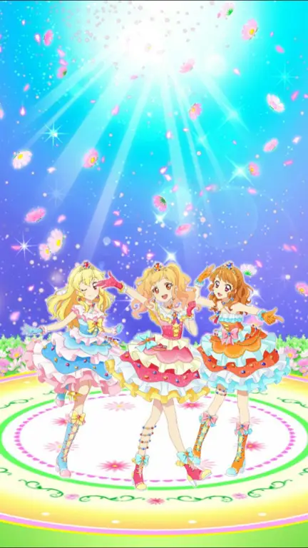 Adegan konser Aikatsu yang meriah dan penuh energi