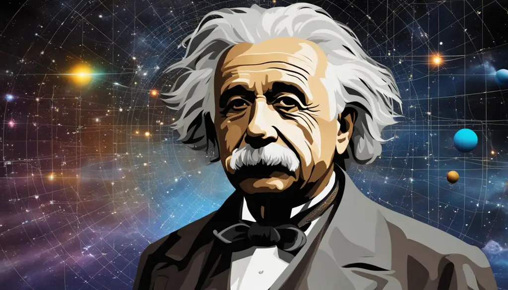 Gambar berbagai kontribusi Einstein di bidang fisika