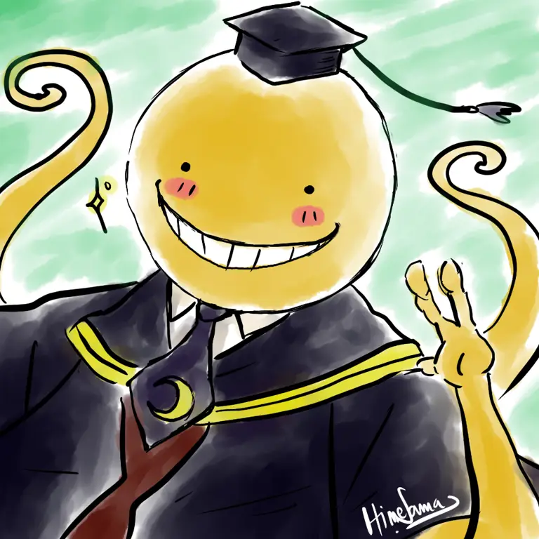 Koro-sensei, guru gurita kuning di Ansatsu Kyoushitsu