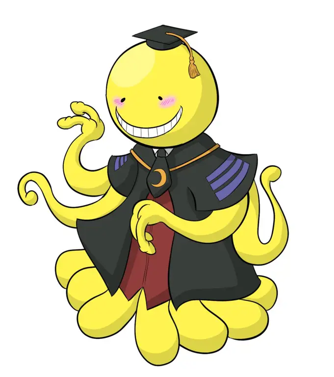 Gambar Koro-sensei tersenyum