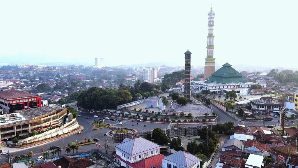 Pemandangan kota Bandar Lampung.