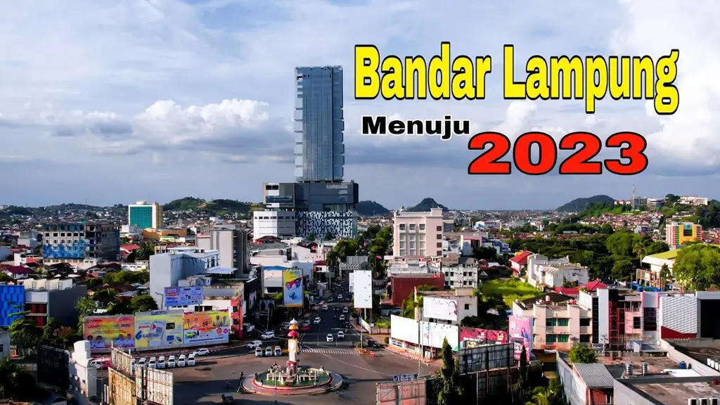 Pemandangan kota Bandar Lampung yang indah