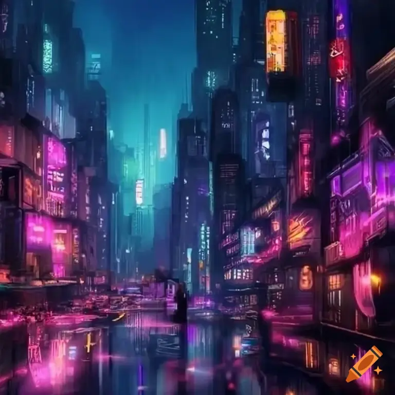 Ilustrasi kota futuristik di anime Blame!