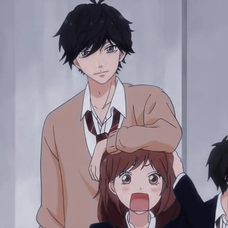 Kou dan Futaba di Ao Haru Ride chapter 17