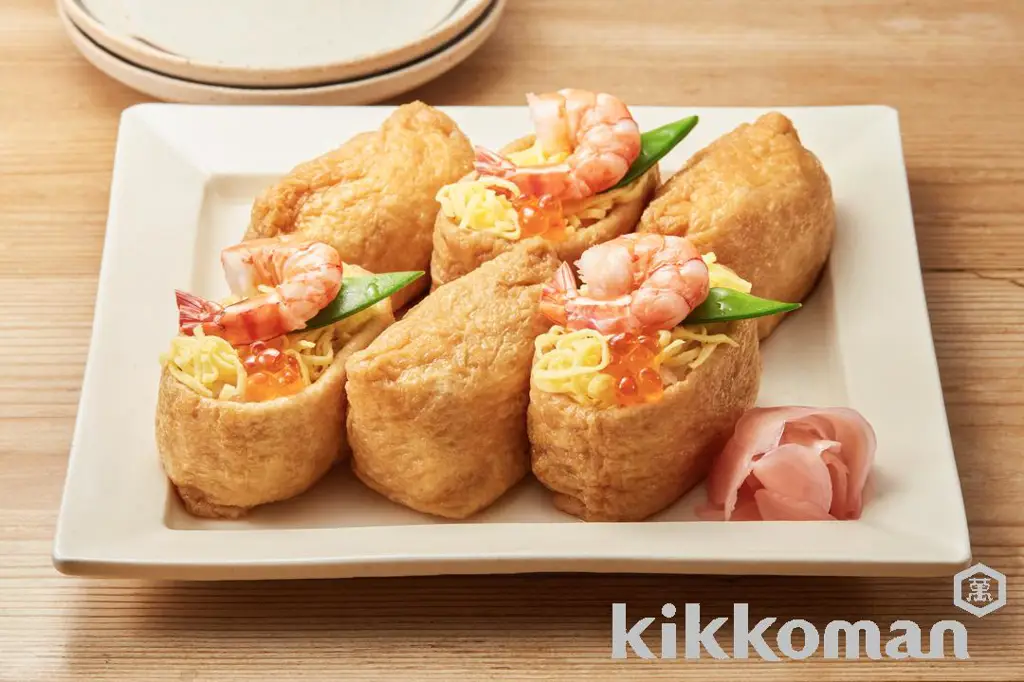 Aneka susunan inari sushi yang menarik