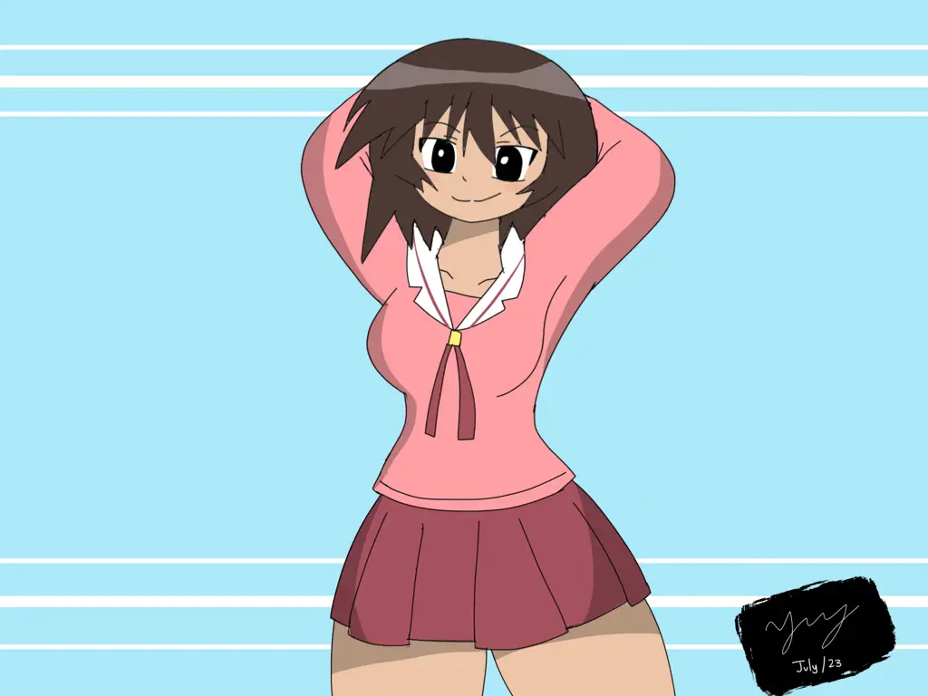 Gambar fanart Azumanga Daioh karya penggemar