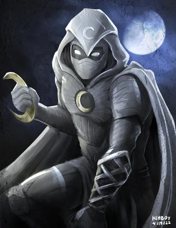 Gambar fanart Moon Knight yang kreatif