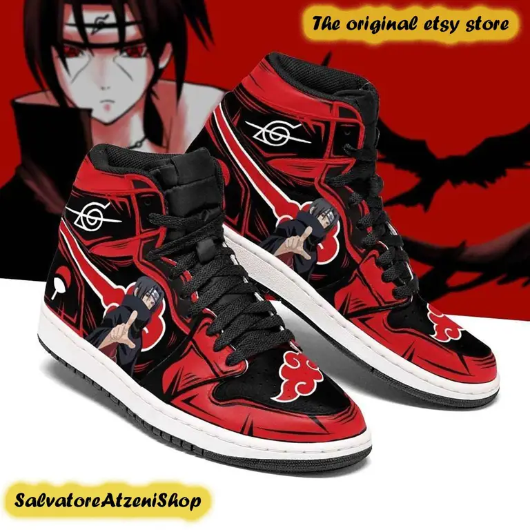 Sepatu anime custom dengan desain yang unik dan detail