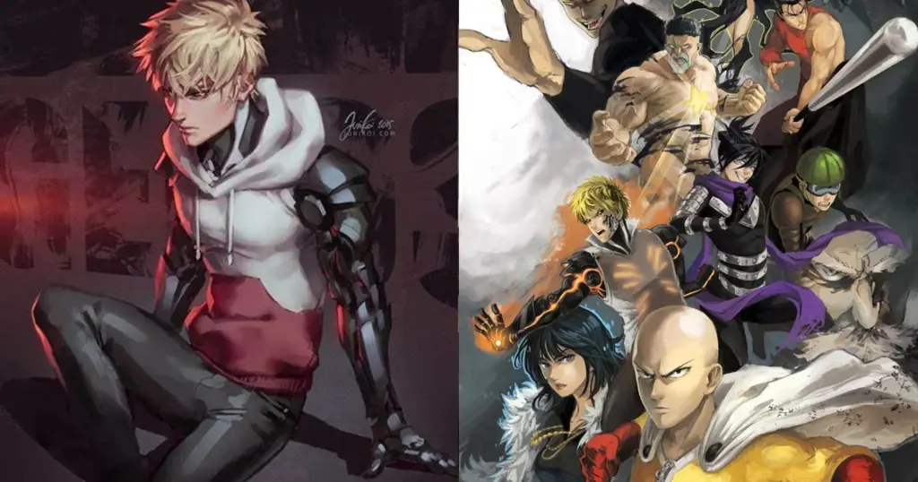 Gambar fan art One Punch Man yang dibuat oleh penggemar Indonesia.