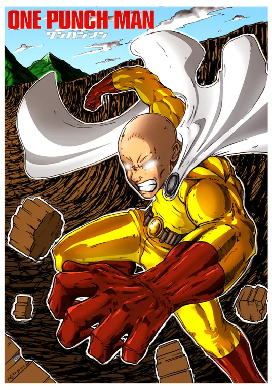 Gambar fanart One Punch Man dari penggemar