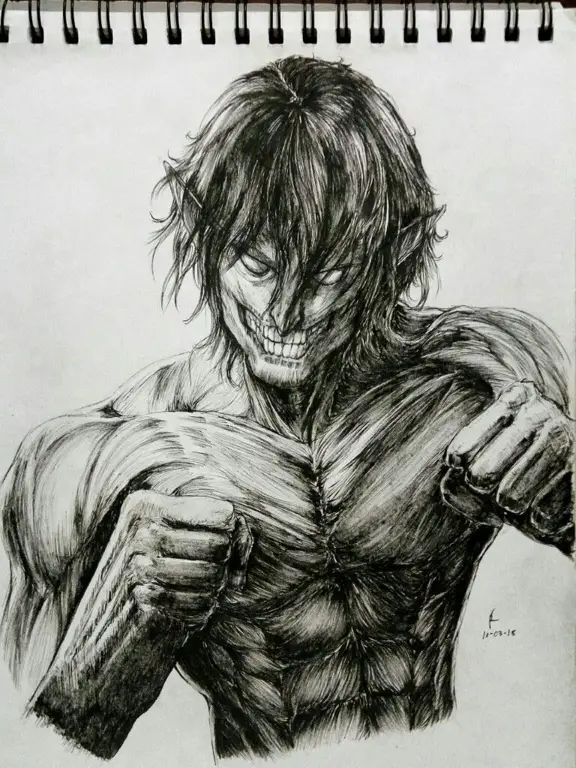 Gambar fan art dari manga Shingeki no Kyojin