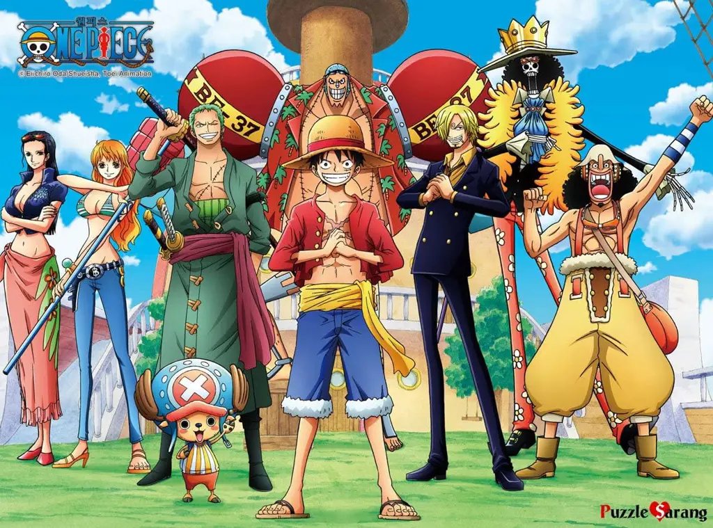 Gambar karakter-karakter utama One Piece