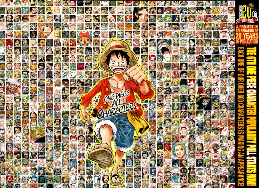 Gambar kelompok karakter One Piece