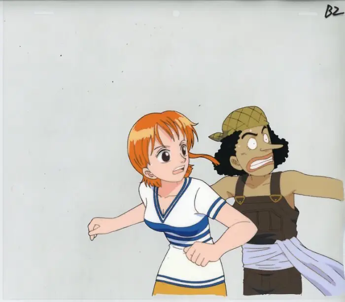 Nami dan Usopp membantu penduduk desa