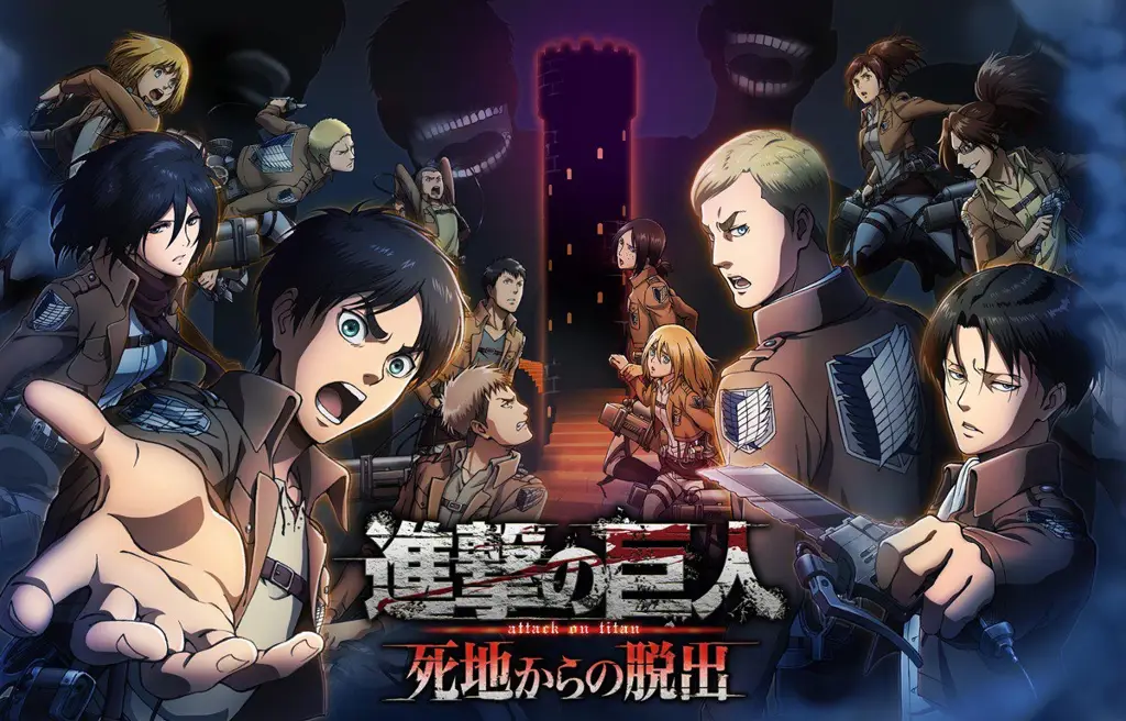 Screenshot dari Attack on Titan dengan kualitas 1080p