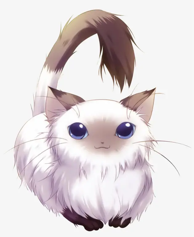 Gambar kucing anime yang lucu