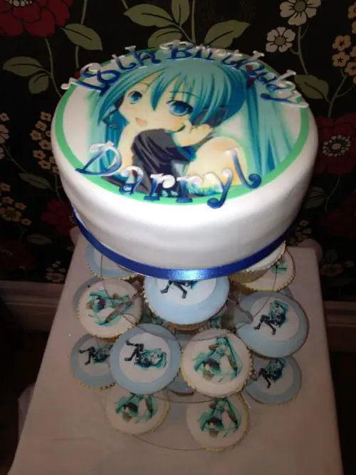 Kue ulang tahun bertema anime yang cantik dan lezat