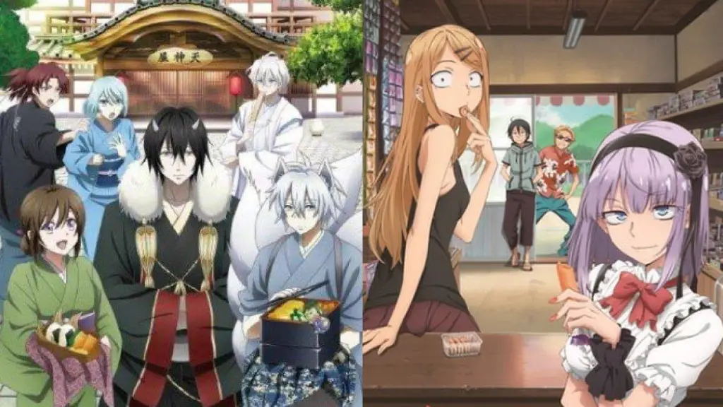 Gambar berbagai hidangan lezat dalam anime Kakuriyo no Yadomeshi