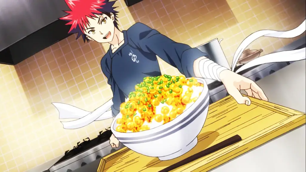 Adegan memasak yang menggugah selera dari Shokugeki no Souma