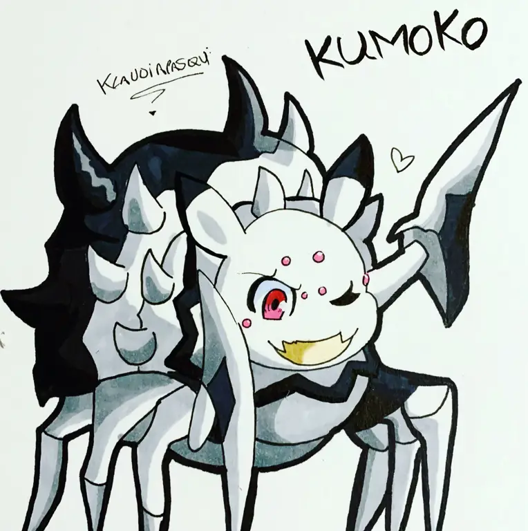 Gambar Kumoko, sang laba-laba dari anime Kumo Desu Ga Nani Ka
