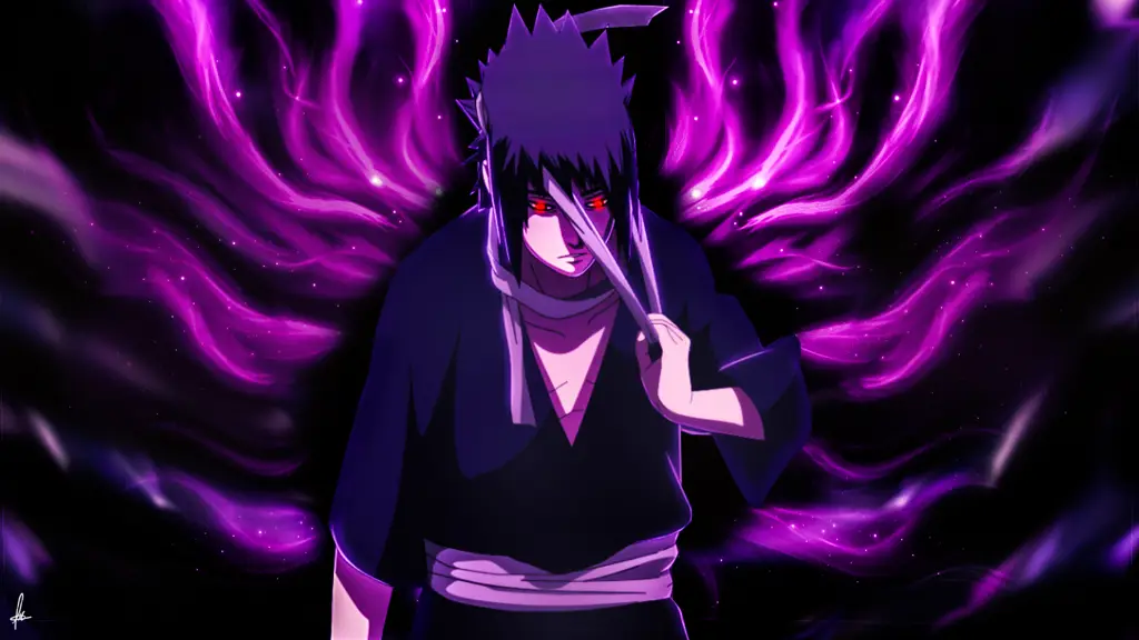 Berbagai wallpaper Sasuke Uchiha dengan berbagai pose dan ekspresi.