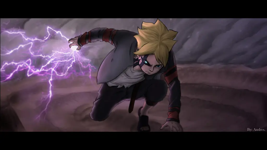 Gambar kunci visual untuk Boruto season 6, menampilkan Boruto dan karakter lainnya