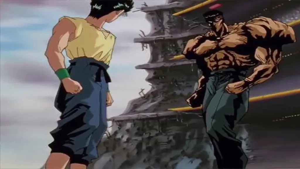 Gambar adegan pertarungan dalam anime Yu Yu Hakusho