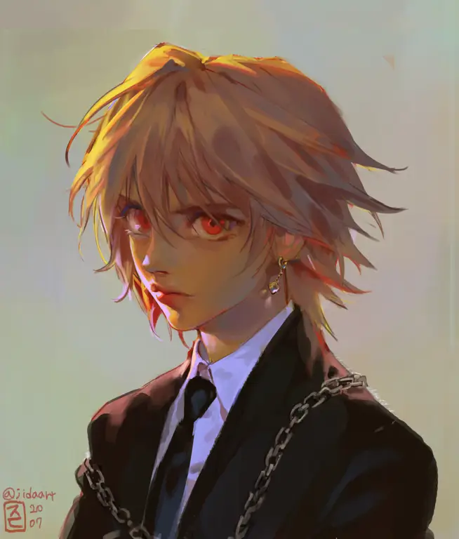 Gambar Kurapika dalam Hunter x Hunter season 2