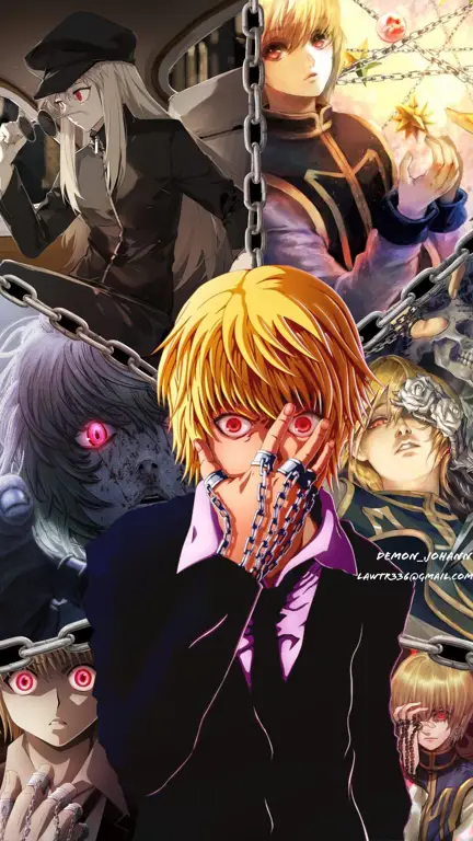 Kurapika, karakter dengan kekuatan Nen yang luar biasa Gambar Kurapika dari Hunter x Hunter