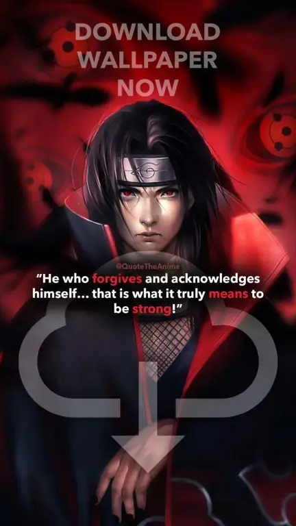 Gambar kutipan Itachi Uchiha yang menginspirasi