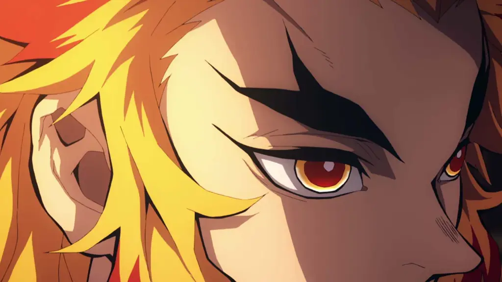 Kyojuro Rengoku dalam film Kimetsu no Yaiba: Mugen Train Kyojuro Rengoku dalam film Kimetsu no Yaiba: Mugen Train