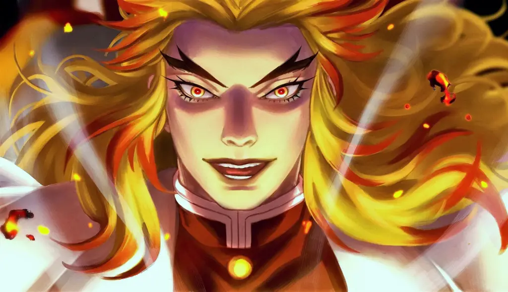 Kyojuro Rengoku, Pilar Api yang sangat kuat Gambar Kyojuro Rengoku, Pilar Api