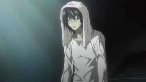 Gambar L dalam Death Note episode 17