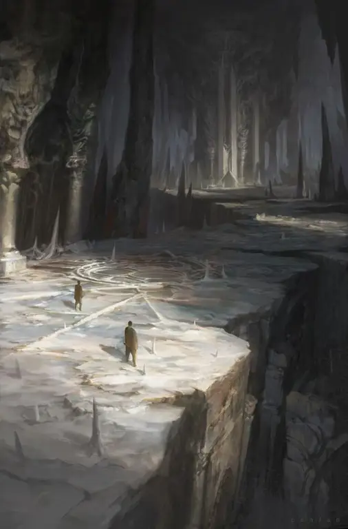 Labirin misterius di dunia Isekai Ilustrasi labirin fantasi