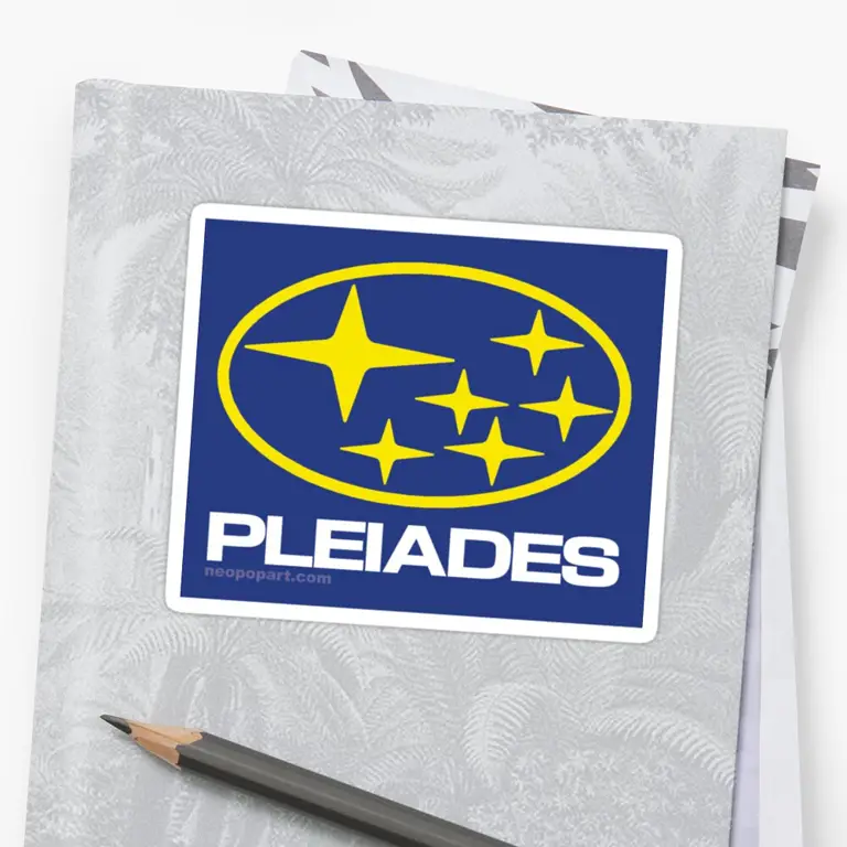 Logo Subaru dengan gugusan bintang Pleiades