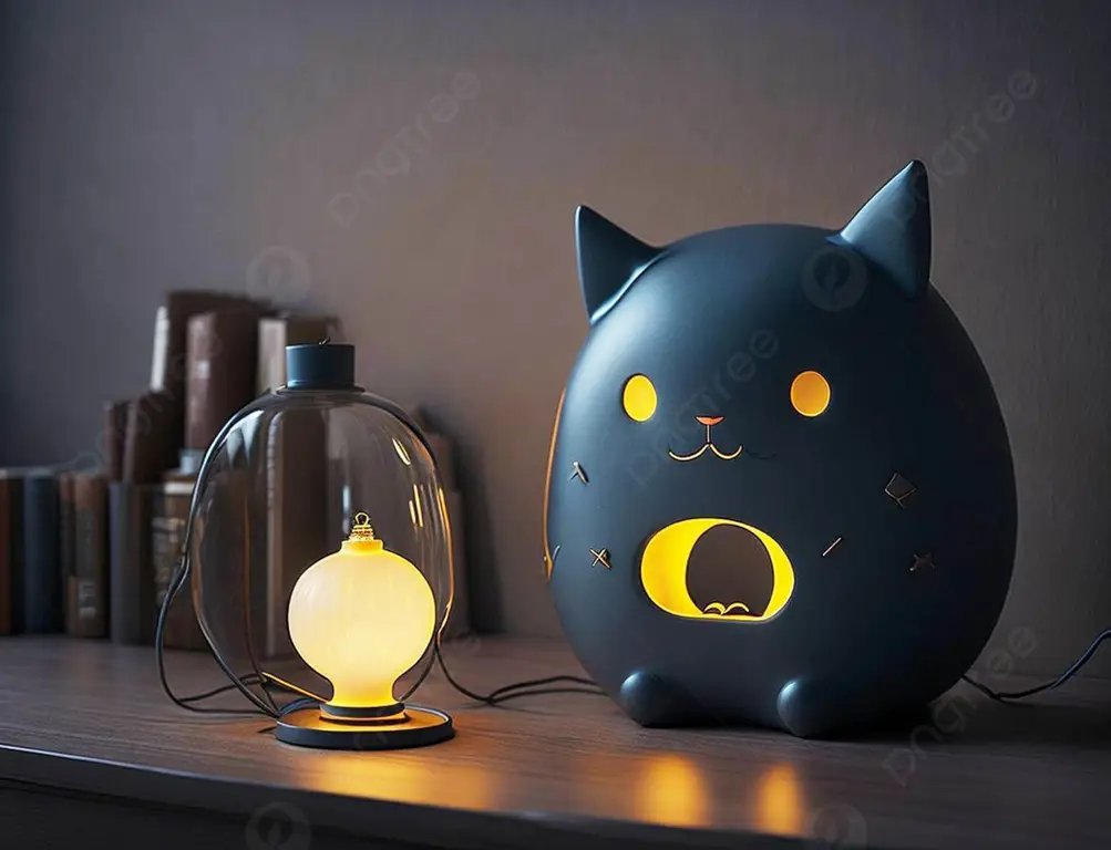 Lampu kucing lucu