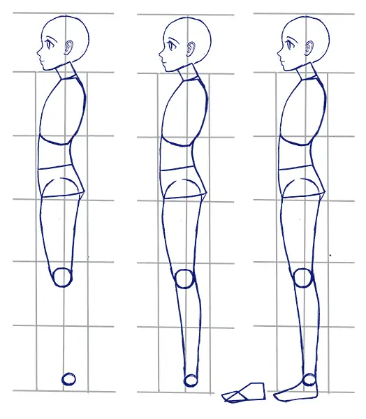 Tutorial menggambar profil samping anime