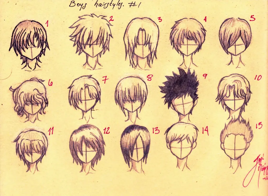 Tutorial menggambar rambut anime